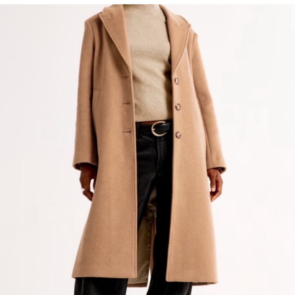 Abercrombie oversized dad Camel Trench Coat
